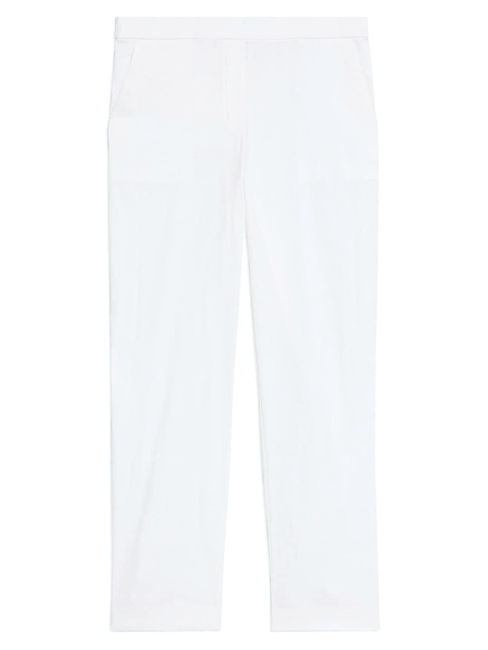 Womens Linen-Blend Slim-Fit Pants Product Image