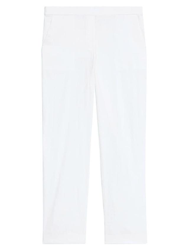 Womens Linen-Blend Slim-Fit Pants Product Image