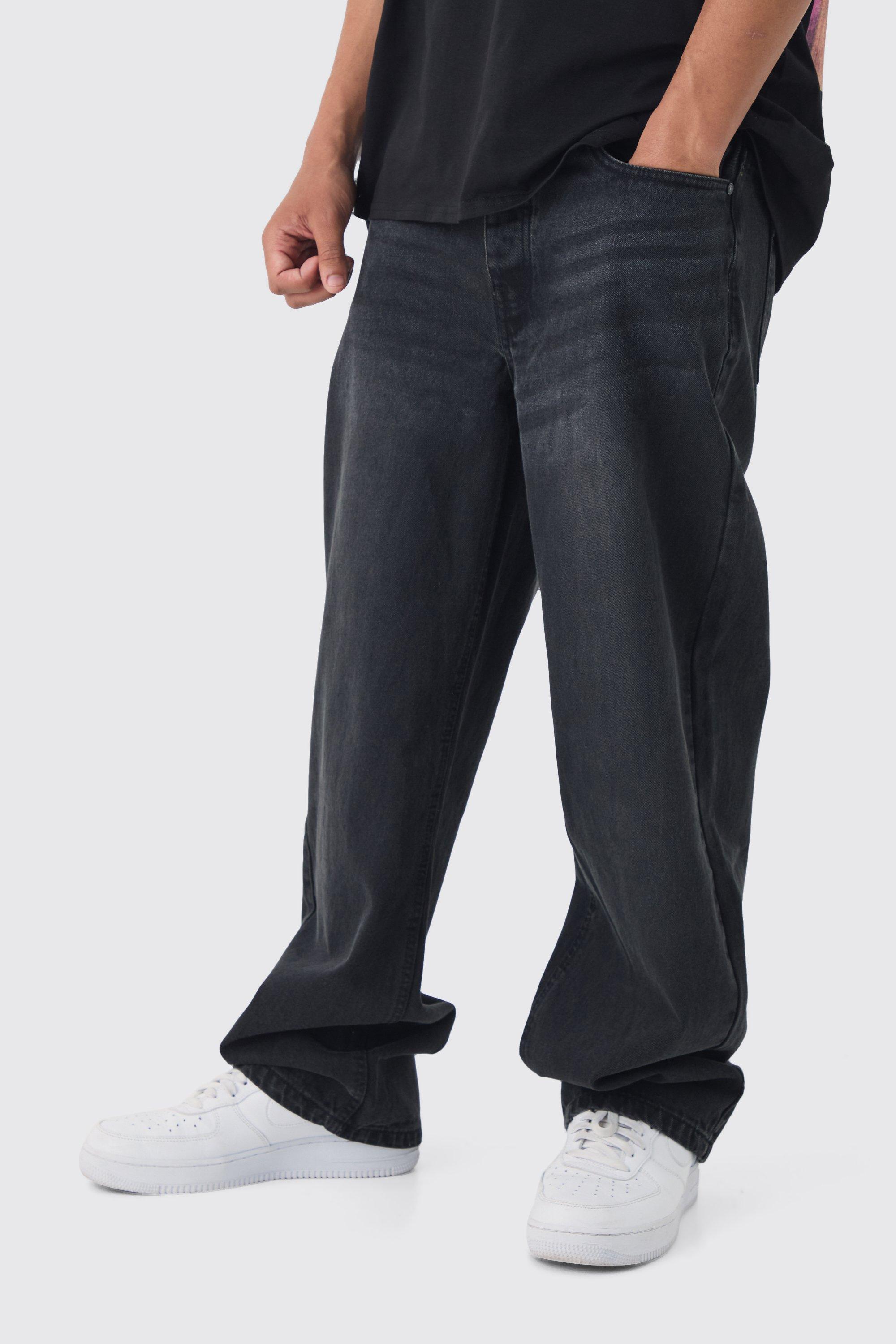 Baggy Rigid Jean In Washed Black | boohooMAN USA product image