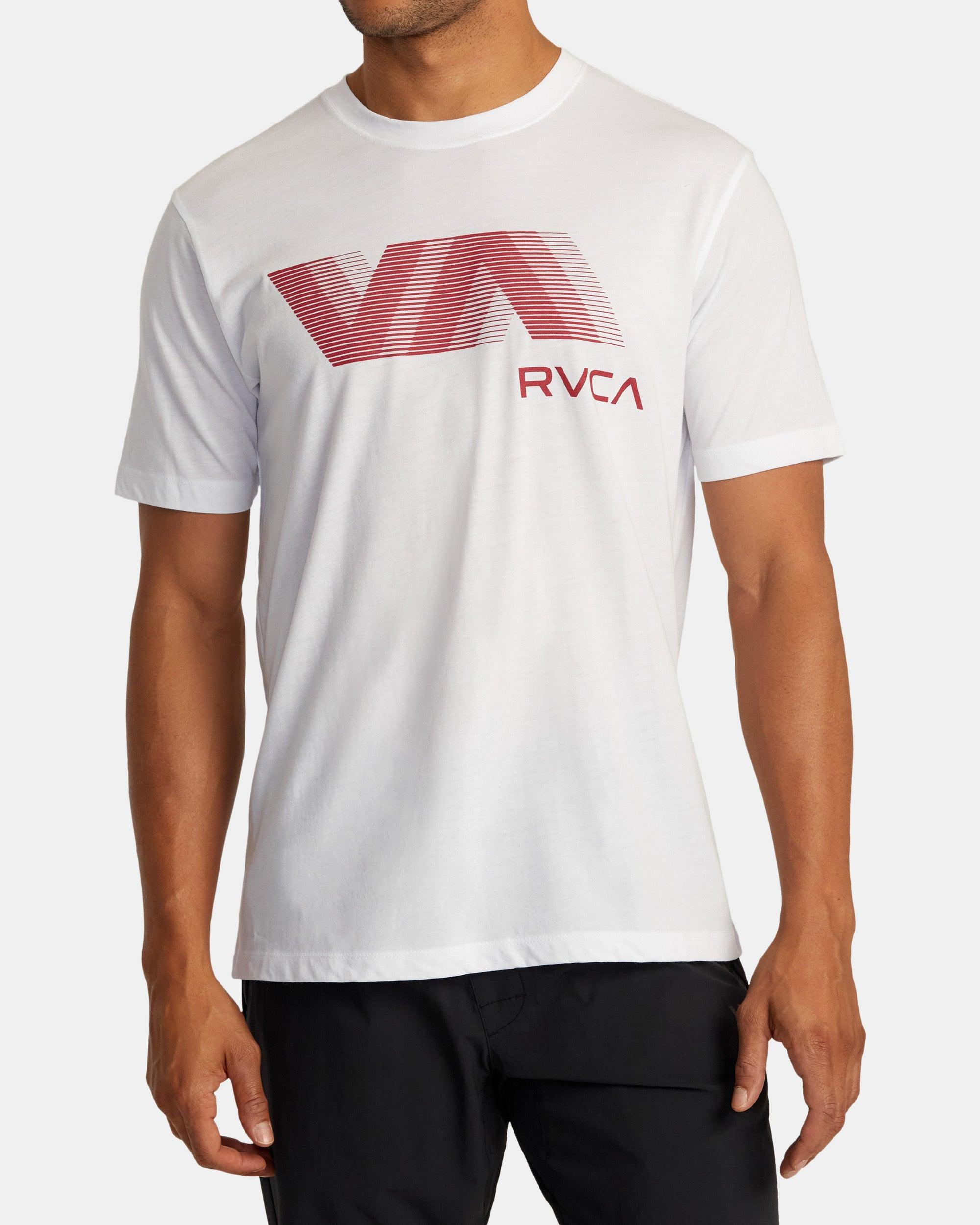 VA RVCA Blur Tee - White/Red Product Image