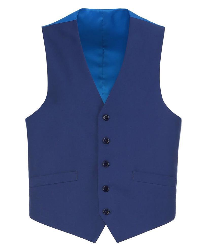 Vanderbilt Collection  - Classic Dress Vest 5 Buttons Regular Fit In Blue Product Image