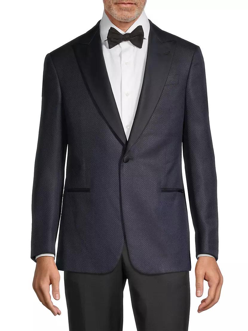 Wool & Silk Peak-Lapel Blazer Product Image