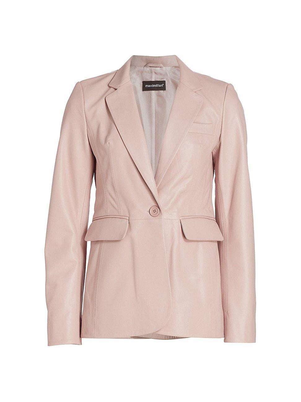 Womens Maximilian Leather Blazer Jacket product image