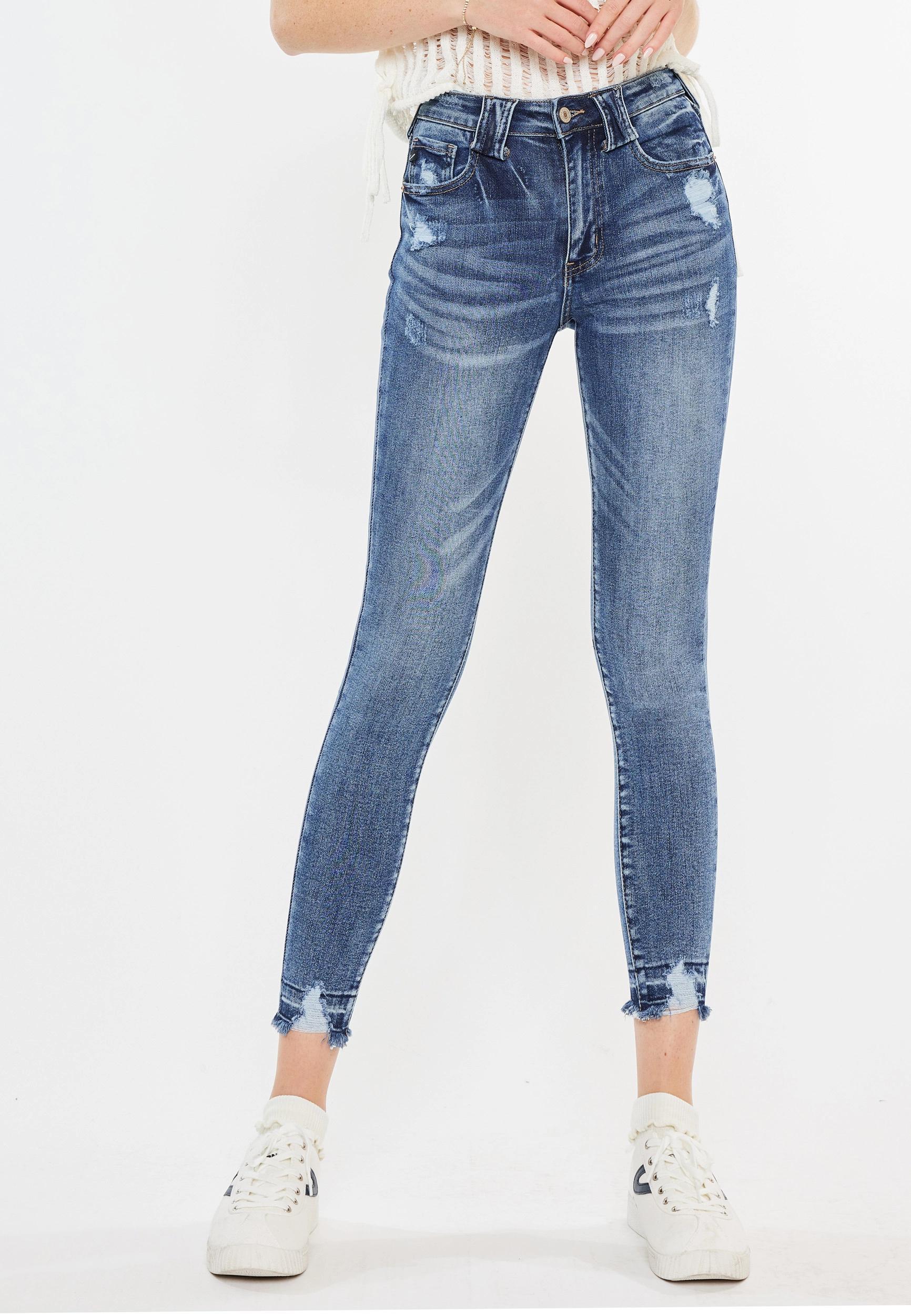 Kancan Kancan Womens High Rise Release Hem Skinny Ankle Jeans Blue Size 27 - Maurices product image