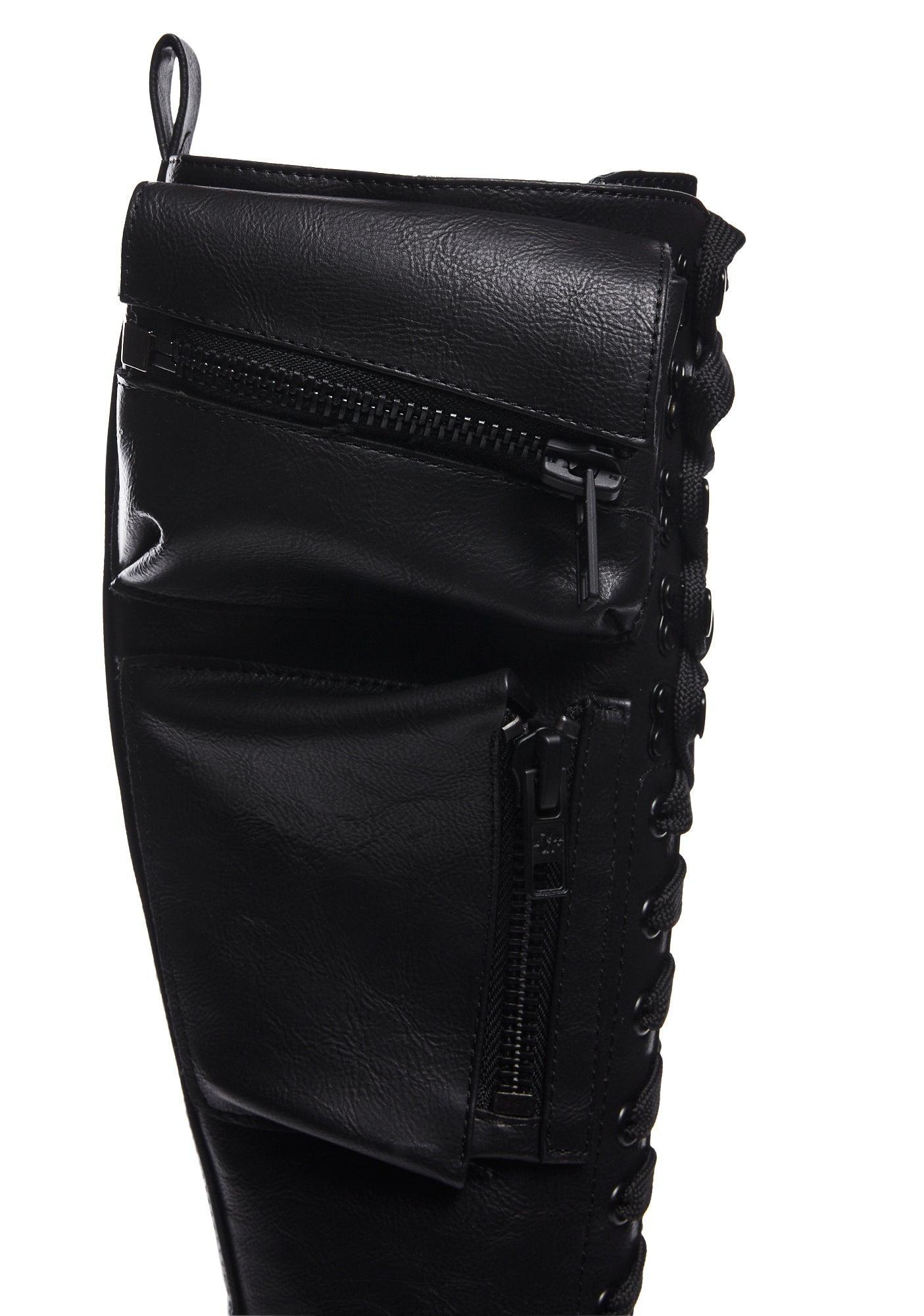 Obsidian Pocket Platform Boots Male Product Image