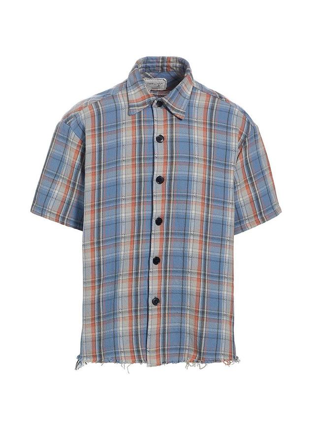 Mens Plaid Short-Sleeve Shirt Product Image