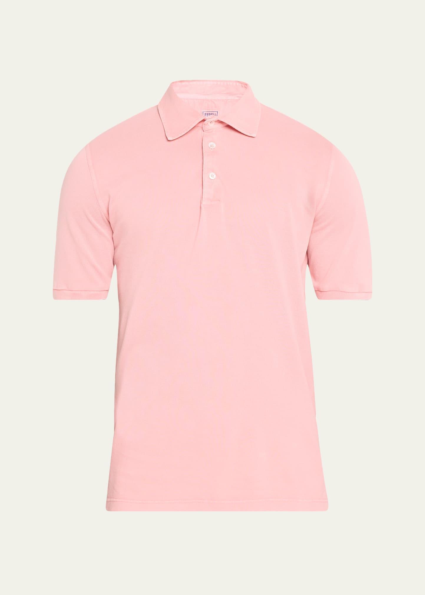 Mens Cotton Pique Polo Shirt Product Image