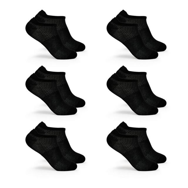 Fruit of the Loom Womens Breathable Lightweight 6pk No Show Tab Athletic Socks - Black 4-10 Product Image