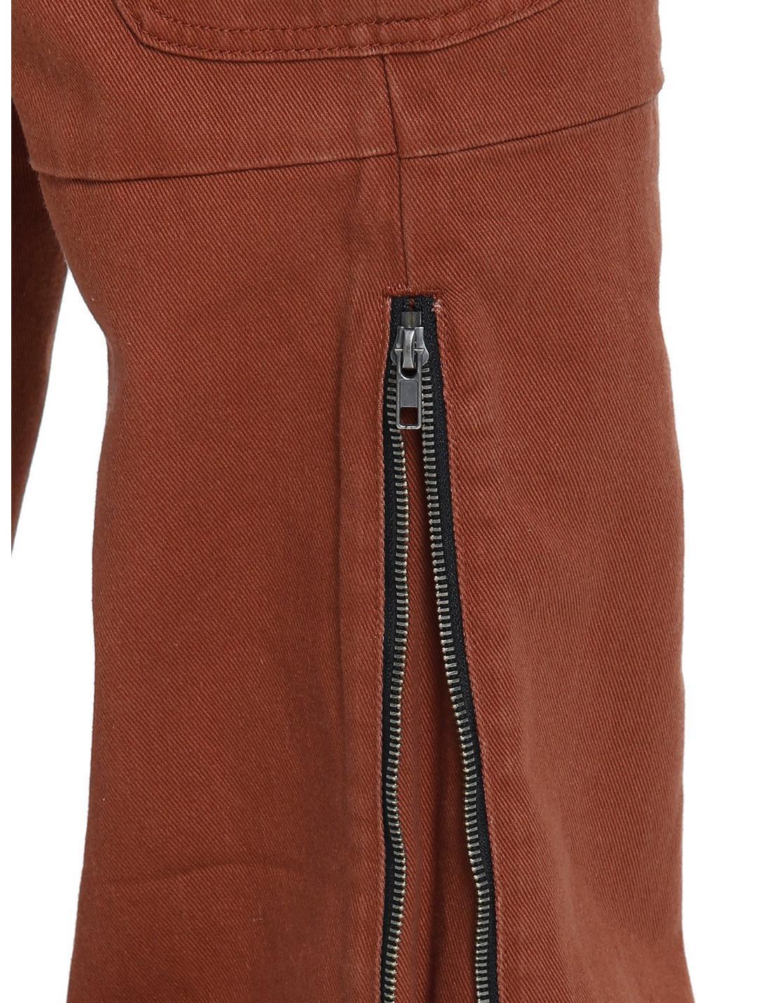 Brown Ankle Zipper Carpenter Pants Product Image