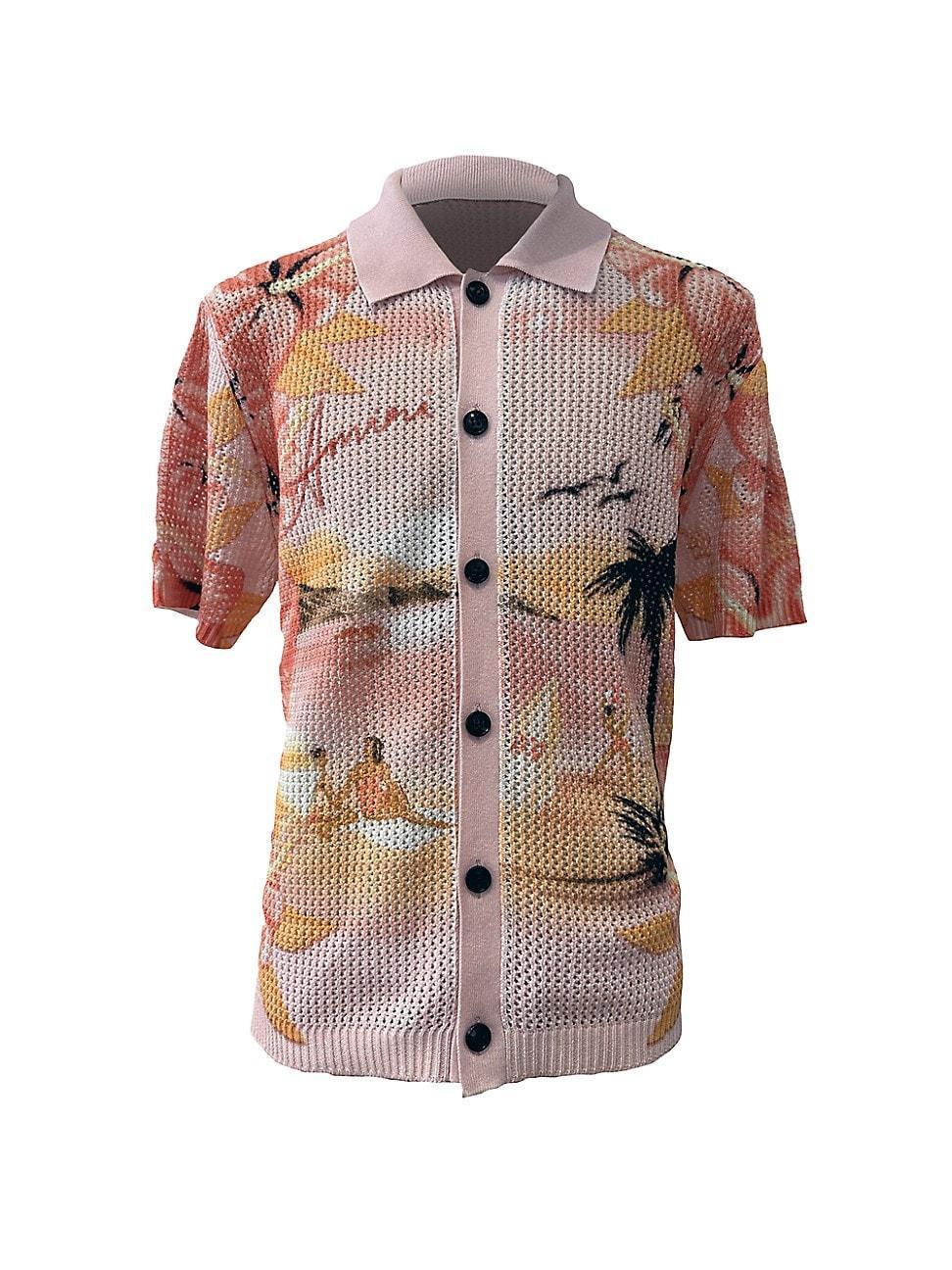 Mens Resort Club Crotchet Short-Sleeve Shirt Product Image