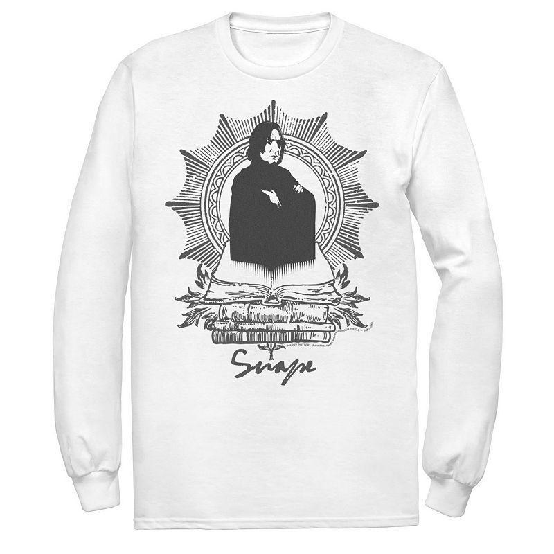 Mens Harry Potter Snape Books Portrait Long Sleeve Graphic Tee Product Image