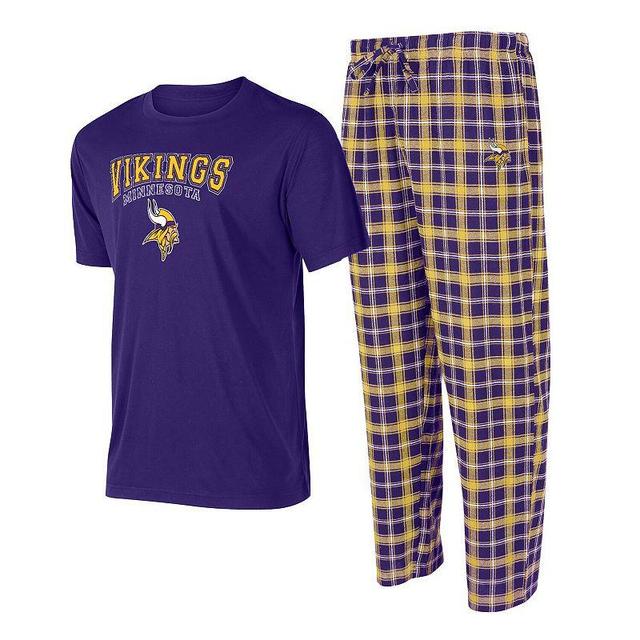 Mens Concepts Sport Purple/Gold Minnesota Vikings Arctic T-Shirt & Pajama Pants Sleep Set Product Image