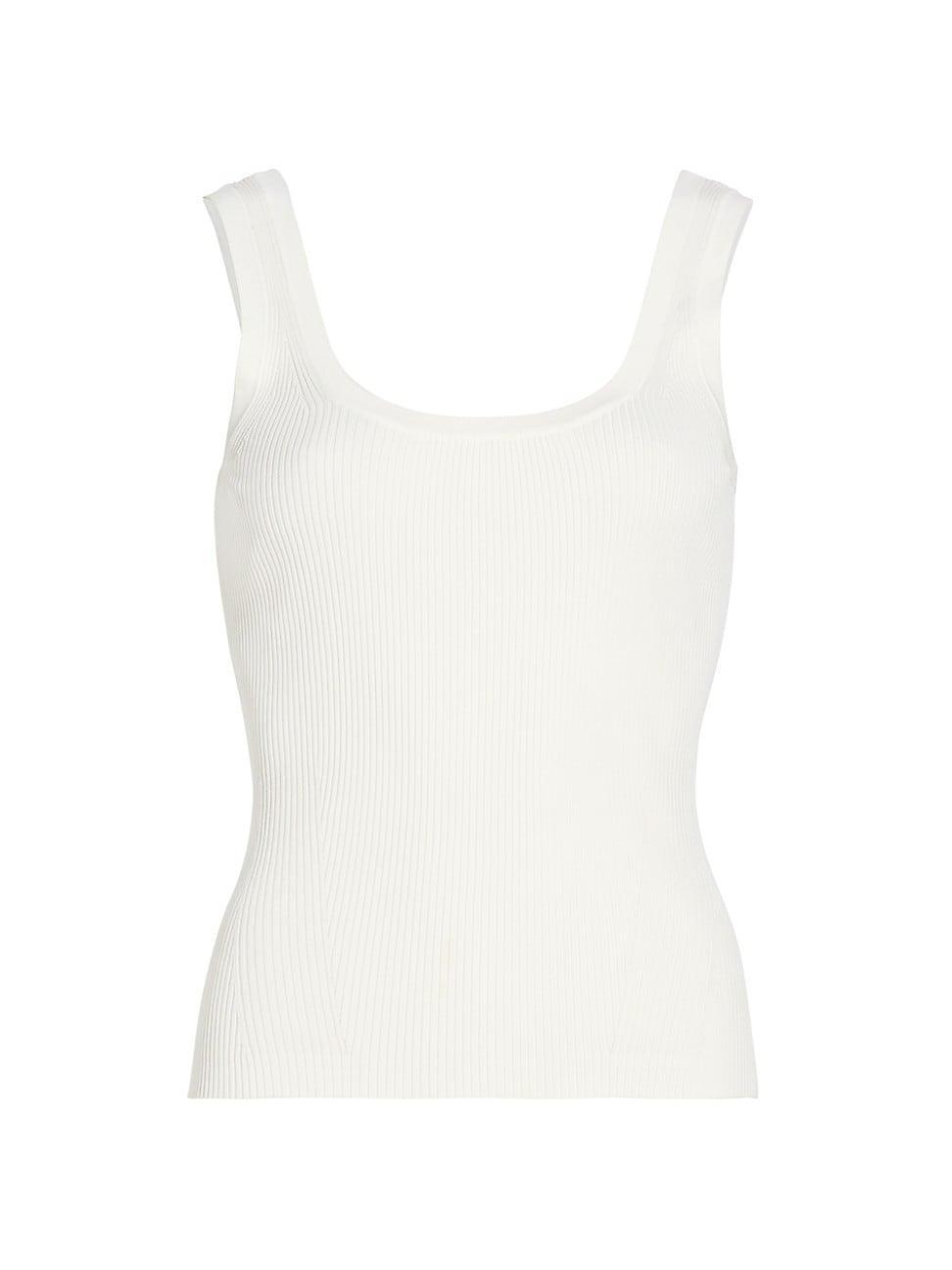 Womens Rib-Knit Scoop Neck Tank Top product image