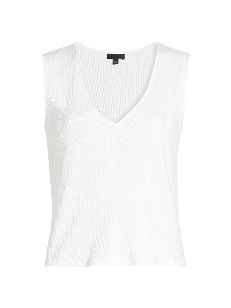 Womens Rib-Knit Cotton Muscle Tank Product Image