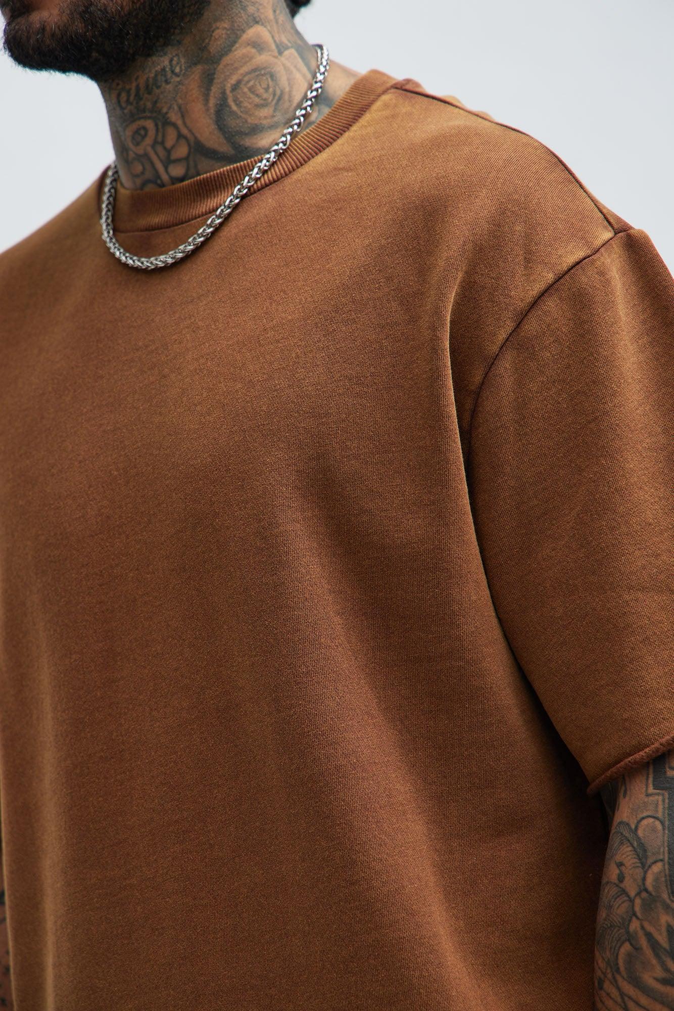 Tyson Heavy Wash Tee - Dark Brown Product Image