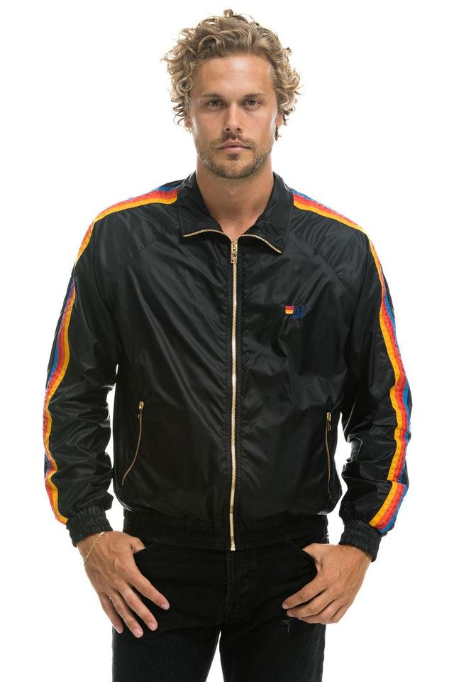 MEN'S 4 STRIPE WINDBREAKER - BLACK Male Product Image