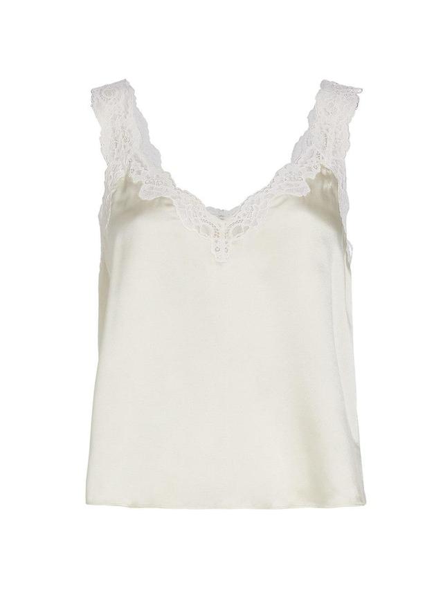 Womens Fernanda Lace-Trim Silk Camisole Product Image