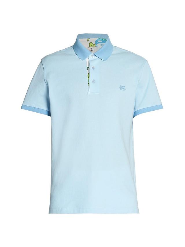 Mens Contrast Placket Polo Shirt Product Image