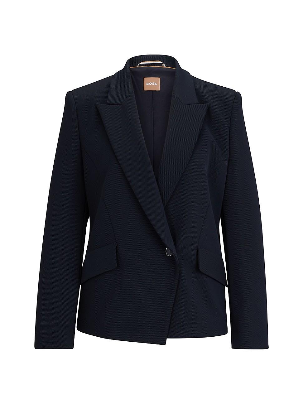 Womens Regular-Fit Jacket in Stretch Twill Product Image