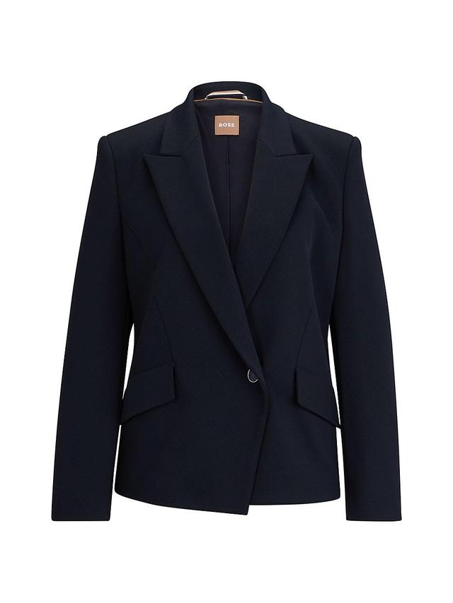 Womens Regular-Fit Jacket in Stretch Twill Product Image