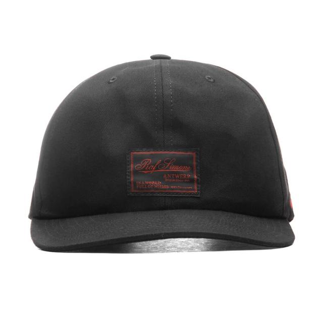 Cap with Embroidered Logo and Label - Black Male Product Image