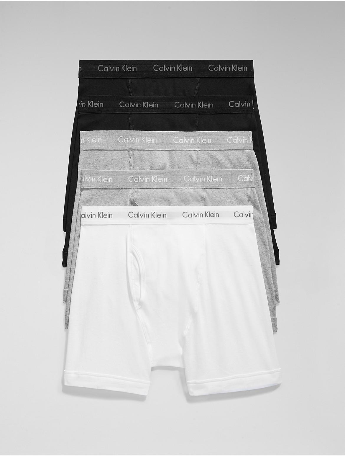 Calvin Klein Underwear Cotton Classics 5 pack Boxer Brief Heather Grey) Men's Underwear Product Image