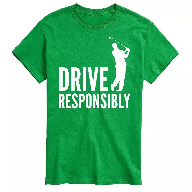 Big & Tall Drive Responsibly Golfer Graphic Tee, Mens Product Image