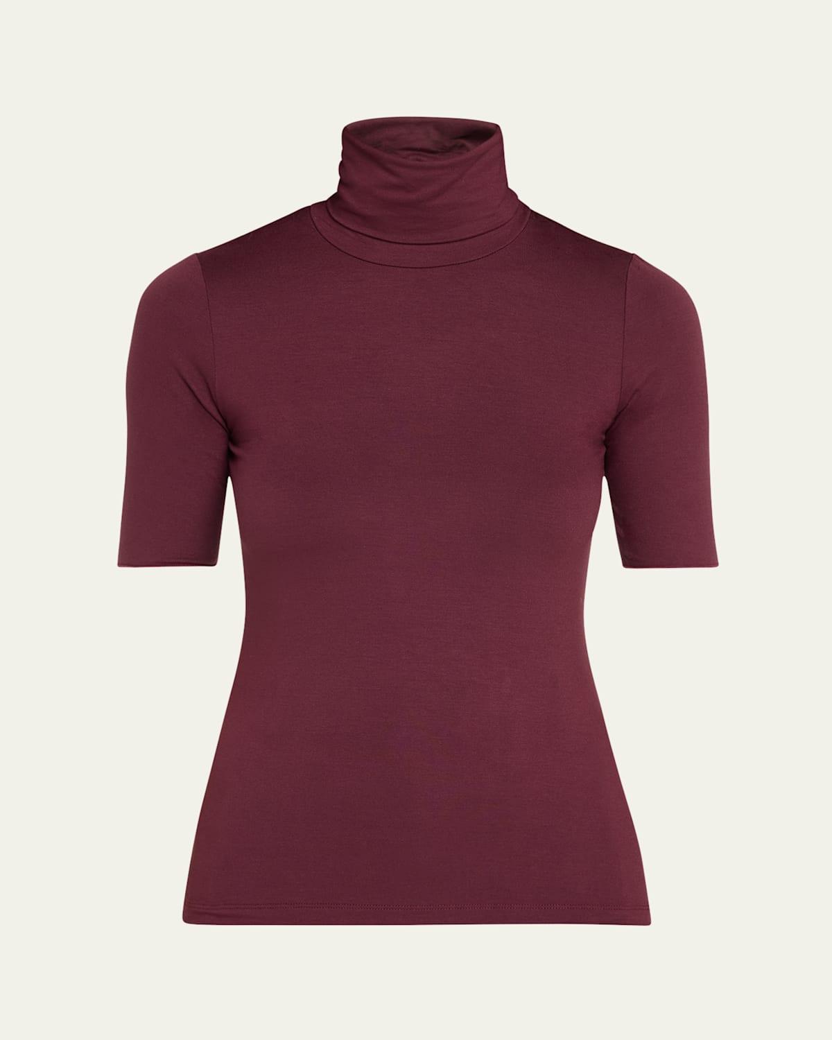 Soft Touch Elbow-Sleeve Turtleneck Product Image