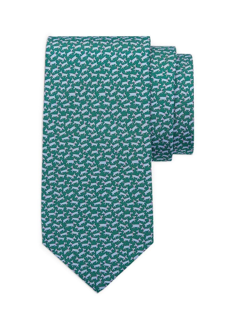 Mens Dog Silk Tie Product Image