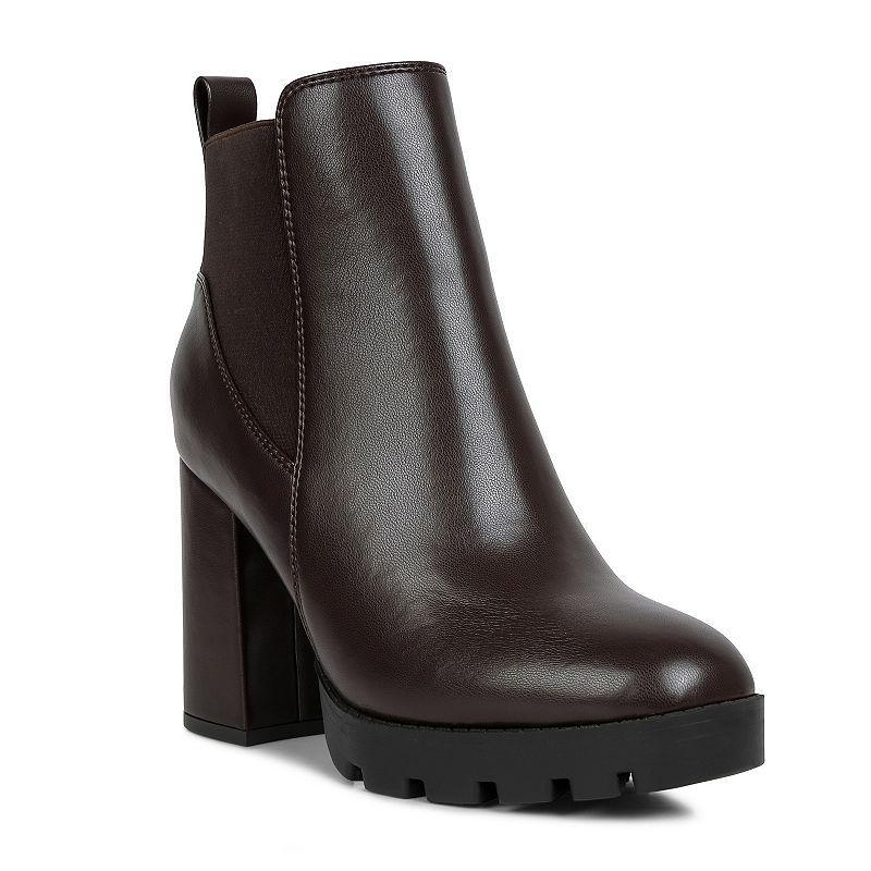 London Rag Bolt Womens Block Heel Chelsea Boots Product Image