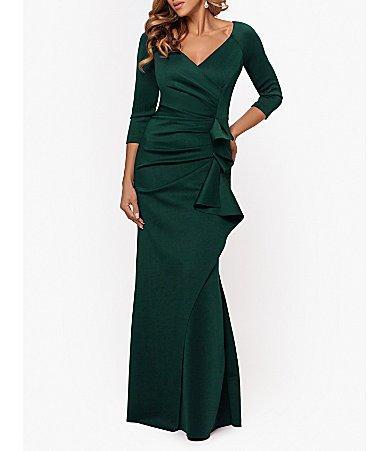 Xscape Ruffle Scuba Gown Product Image