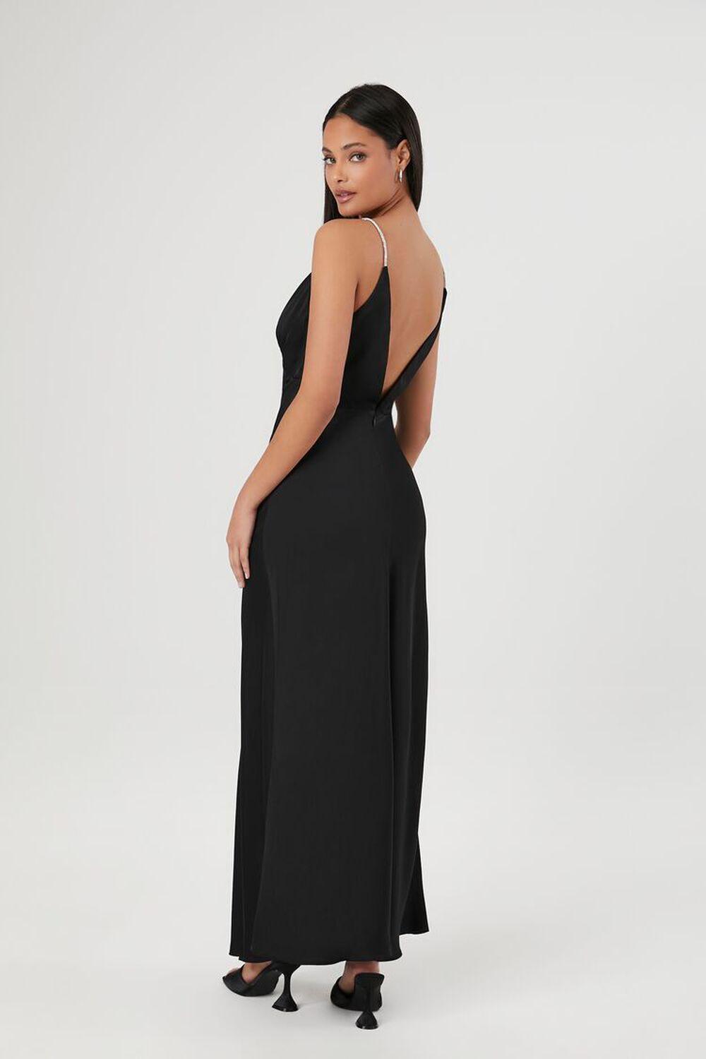 Satin V-Neck Maxi Slip Dress | Forever 21 Product Image