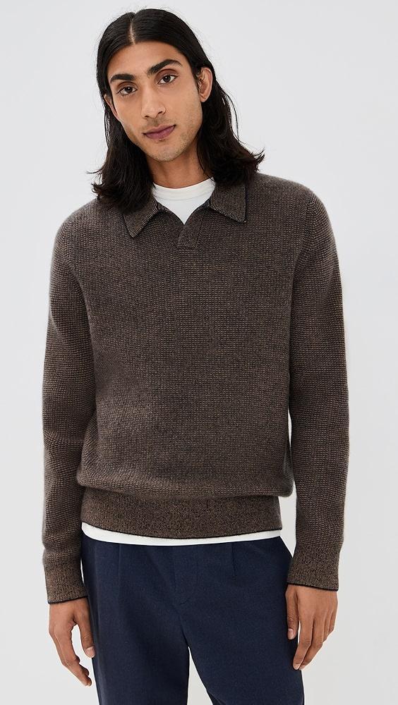 Vince Boiled Thermal Johnny Collar Cashmere Sweater | Shopbop Product Image