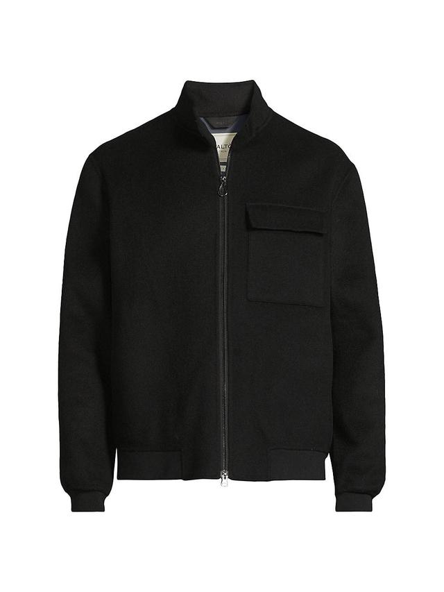 Mens Zip-Front Knit Flight Jacket Product Image