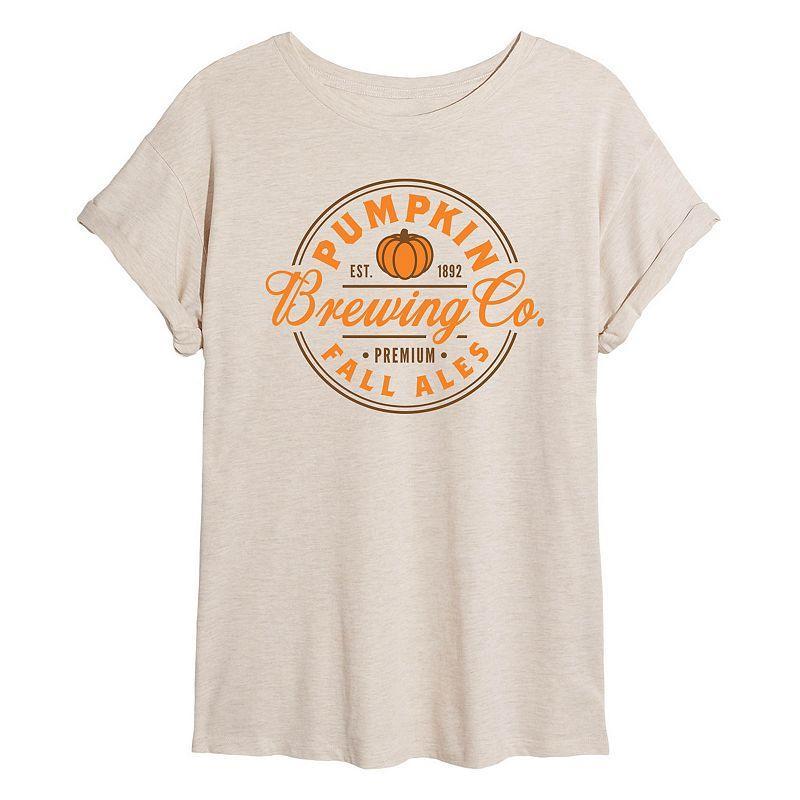 Juniors Pumpkin Brewing Co Flowy Tee, Girls Product Image