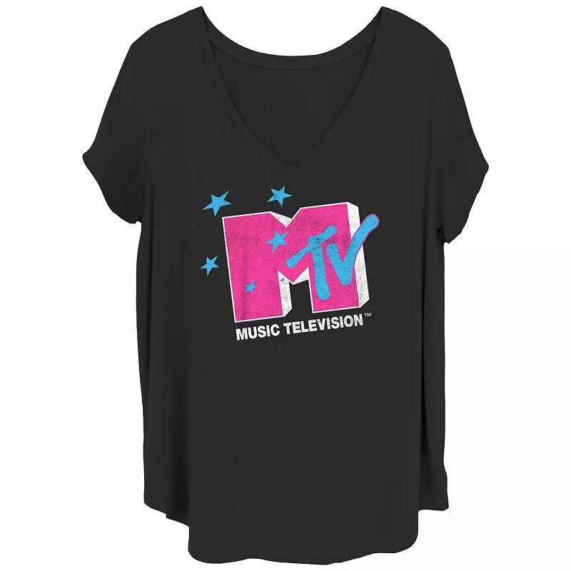 Juniors Plus Size Stars Logo Graphic Tee, Womens Product Image