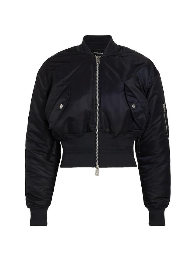 Womens Nylon Bomber Jacket Product Image