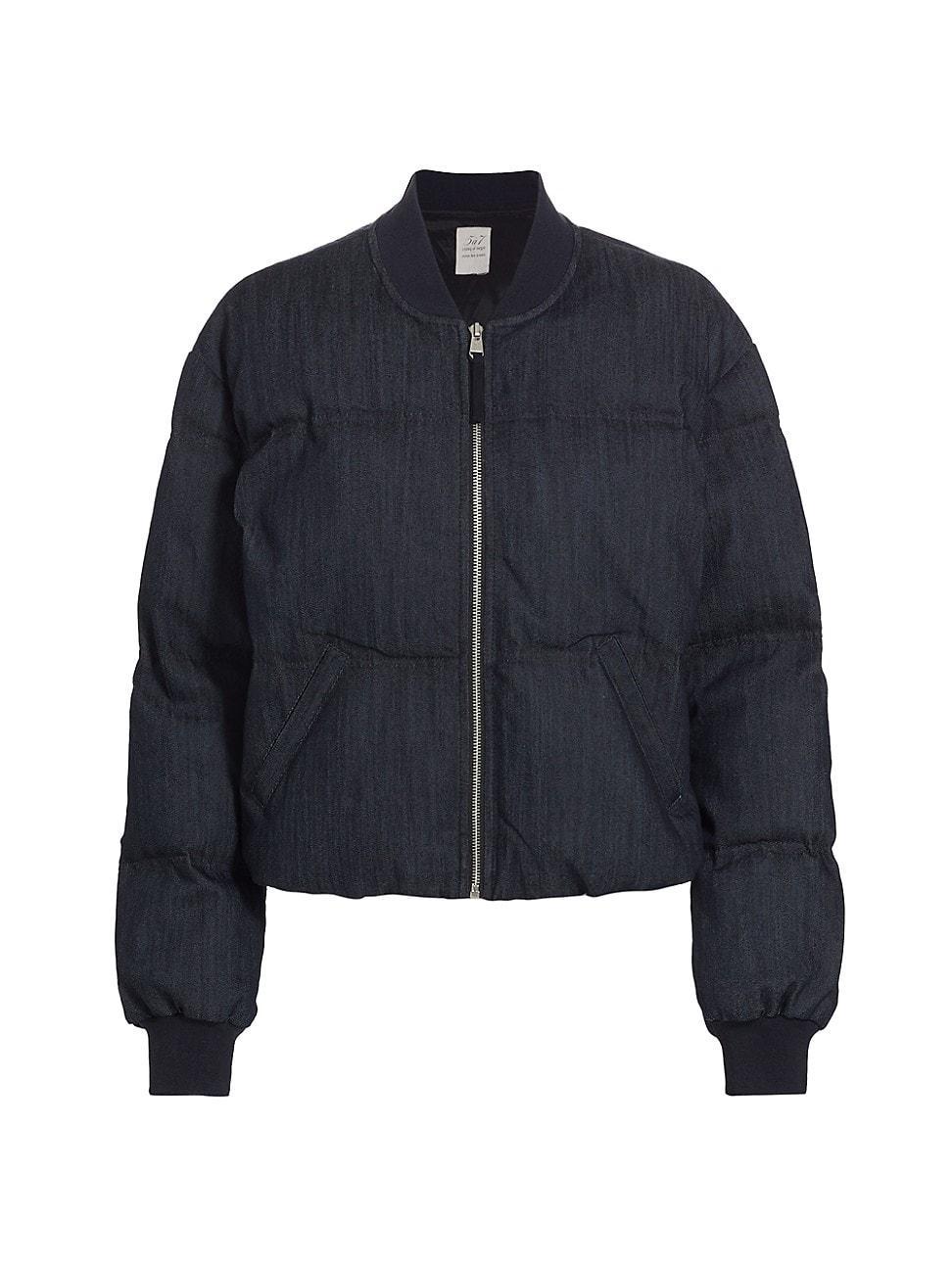 Womens Maris Denim Zip Puffer Jacket Product Image