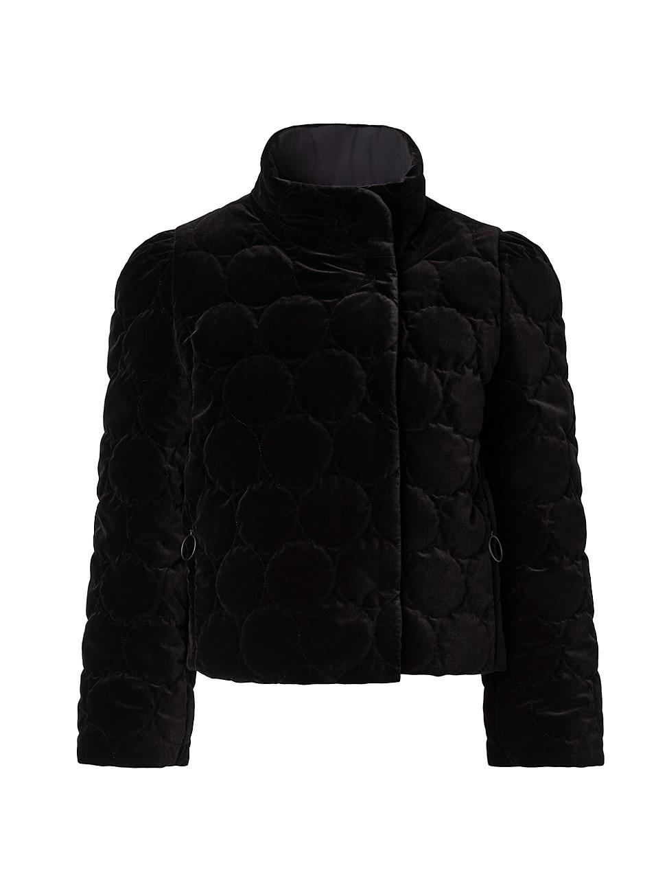 Womens Dot Quilted Puffer Jacket Product Image