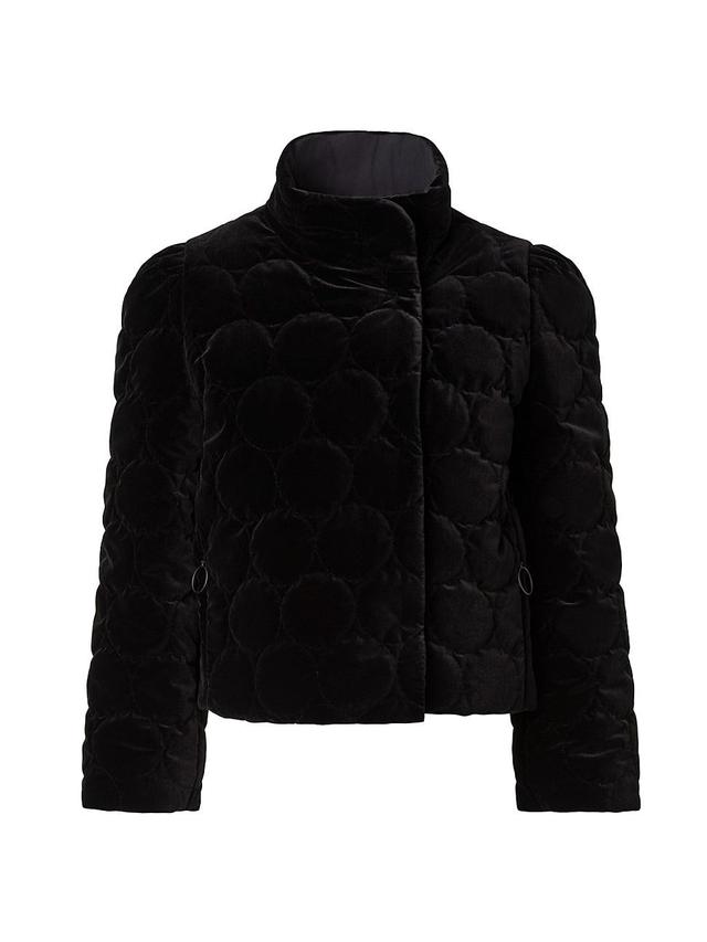 Womens Dot Quilted Puffer Jacket Product Image