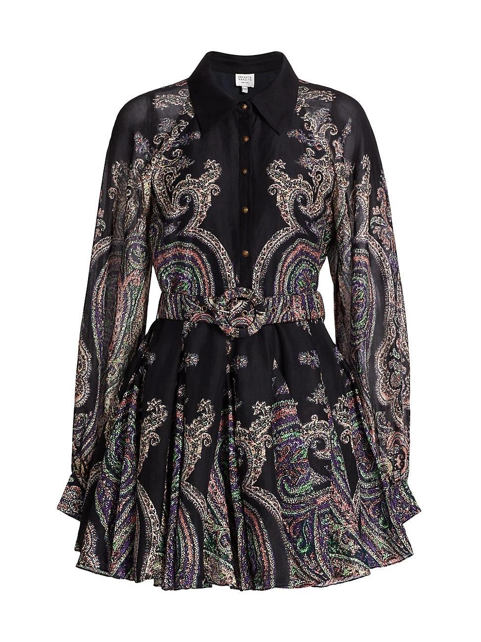 Womens Omya Paisley Mini Shirtdress Product Image