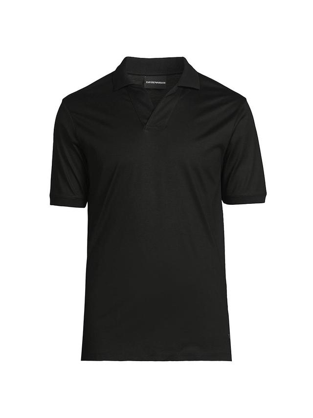 Mens Cotton-Blend Johnny Collar Polo Product Image