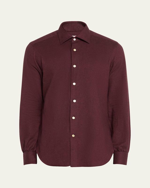 Mens Twill Flannel Sport Shirt Product Image