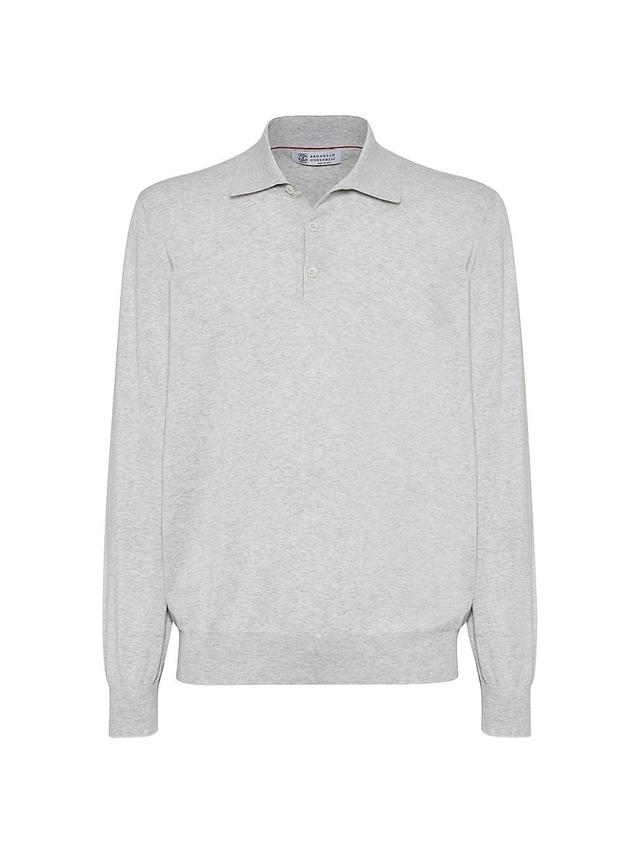 Mens Cotton Lightweight Polo Style Sweater Product Image