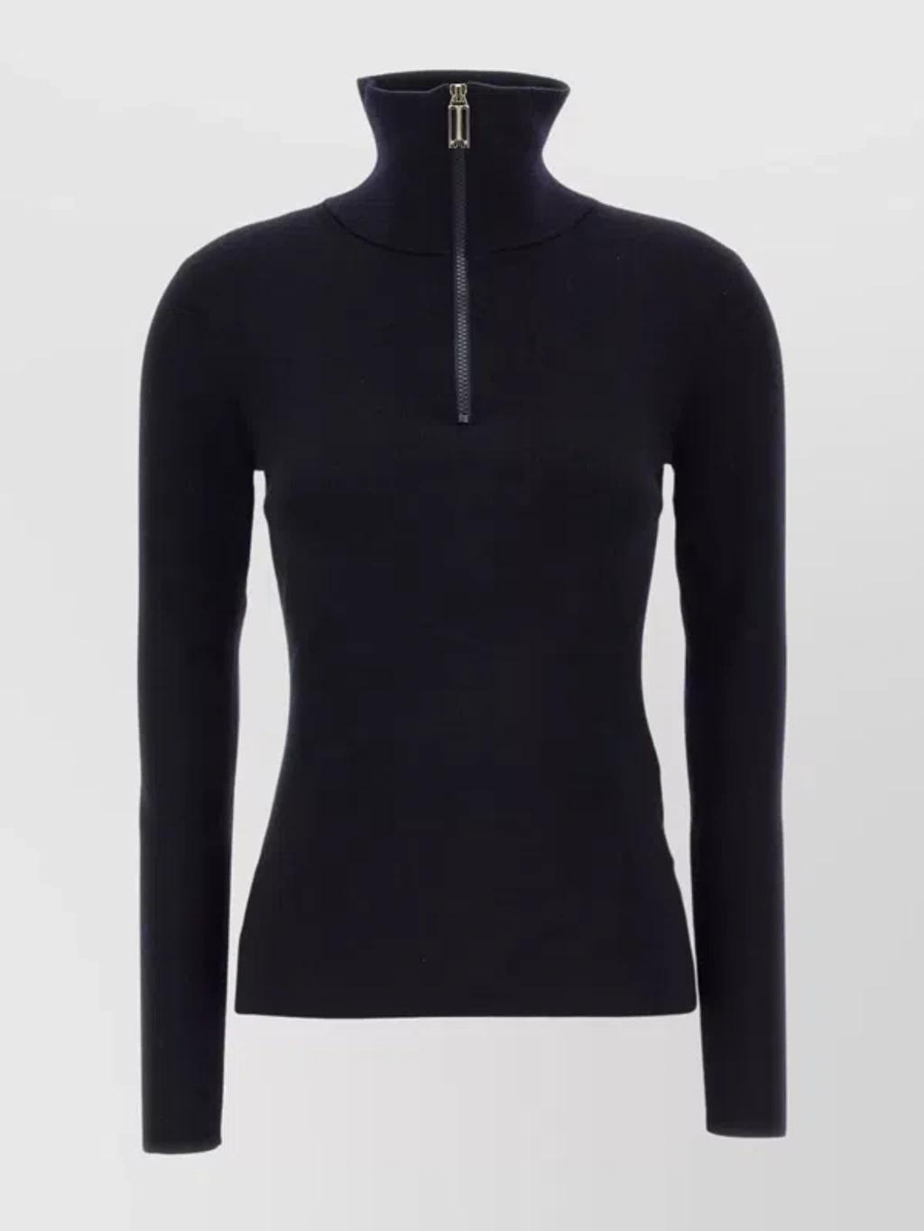 Half Zip Sweater Tops In Blue Product Image