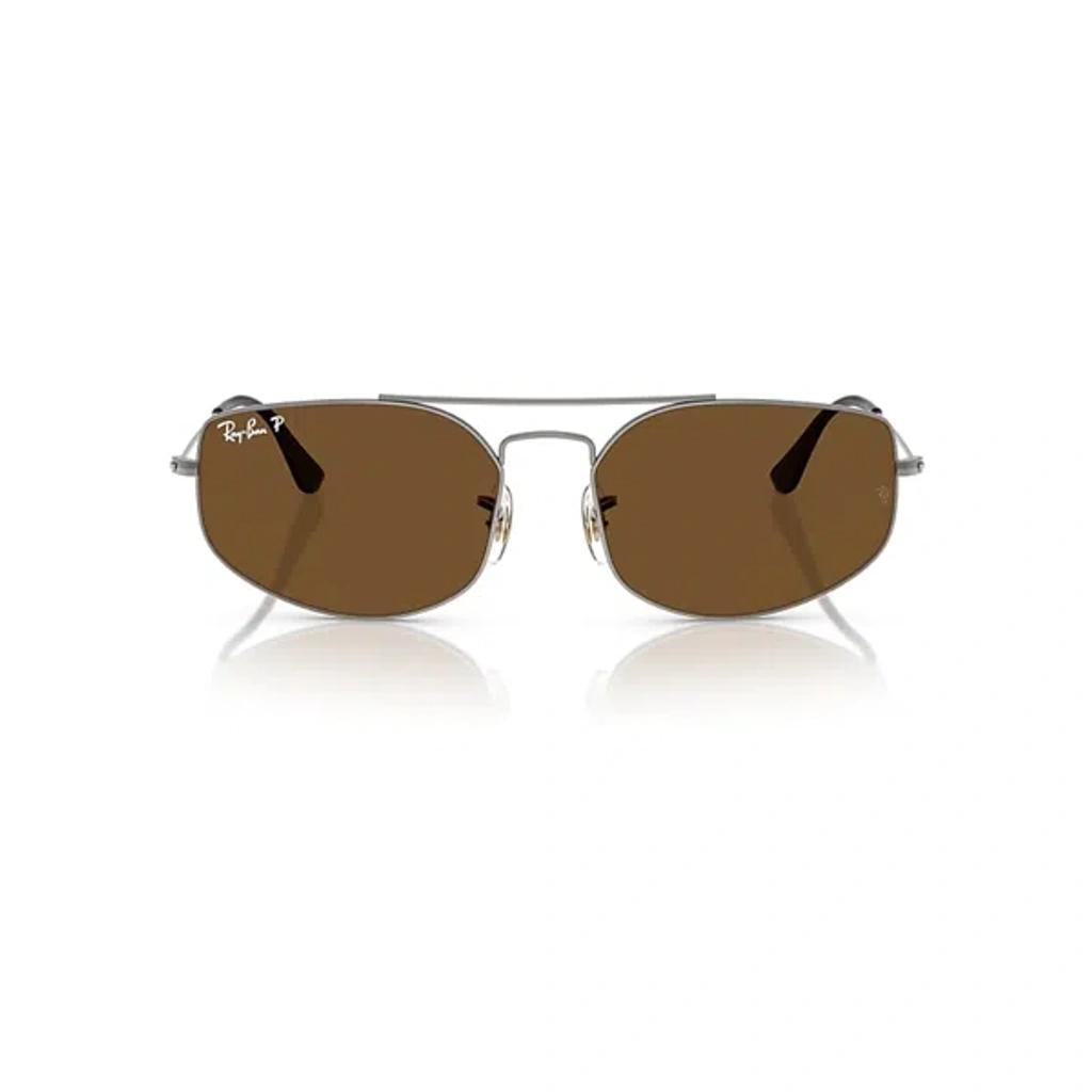 RAY BAN 56mm Irregular Sunglasses In Gold Flash Product Image