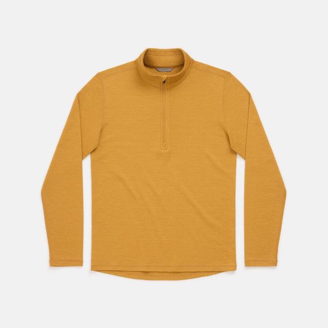 Merino Wool Honeycomb Quarter Zip | Ochre Product Image