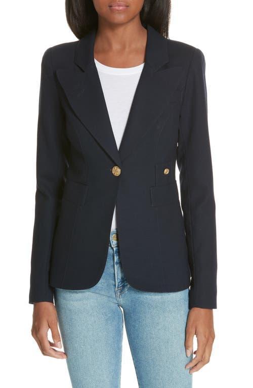 Smythe Classic Duchess Blazer in Green. Product Image