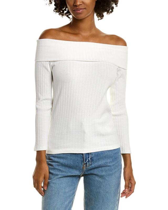 Off-the-shoulder Top In White Product Image