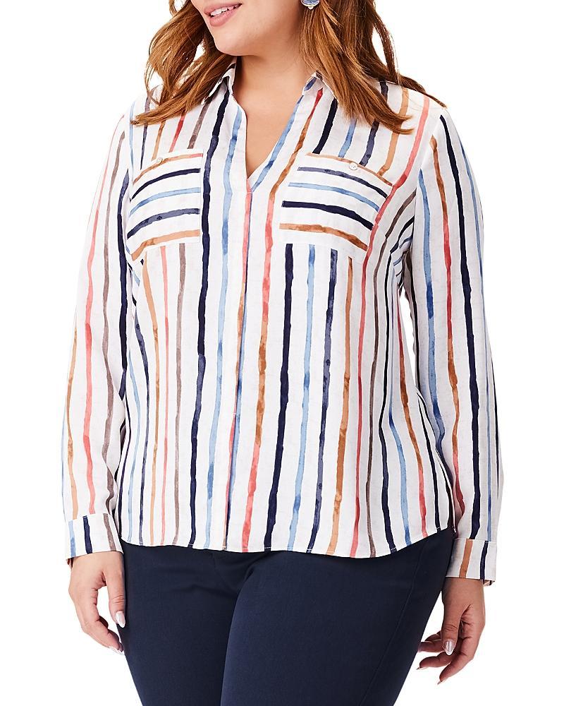 Nic+Zoe Plus Painted Stripe Top Product Image